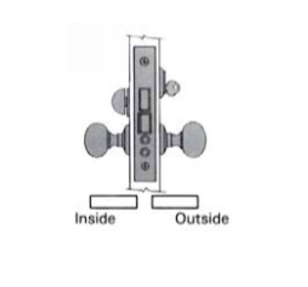 Satin Brass RH Lever Mortise Lock with Strike A224252