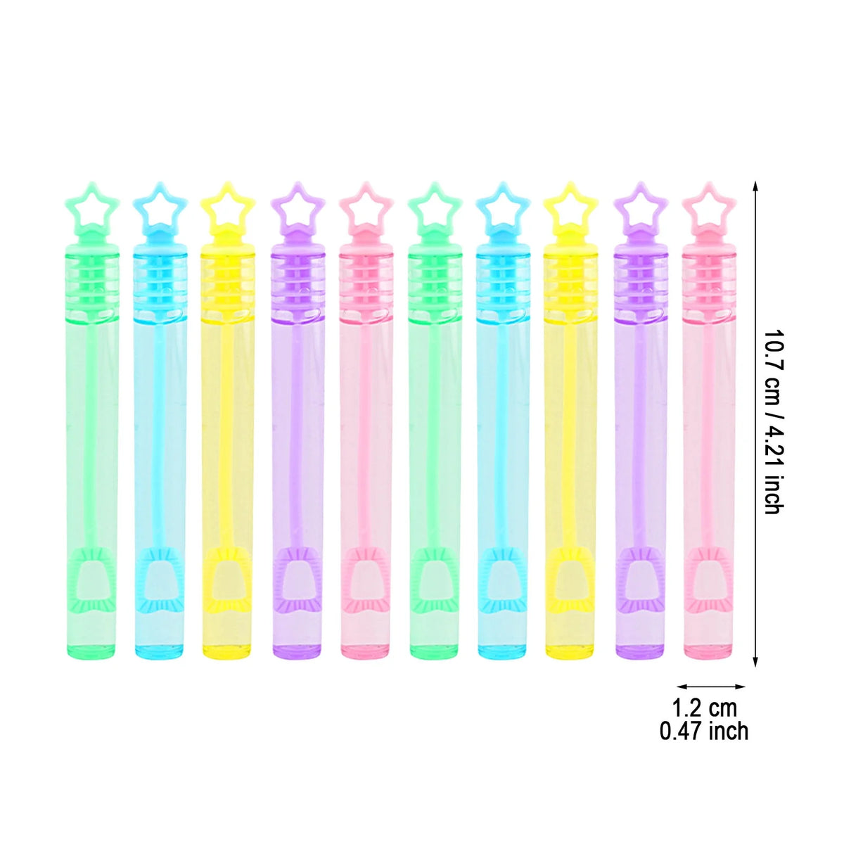 Heart & Star Shaped Tube Soap Mini Bubble Wand Stick Toy S58777