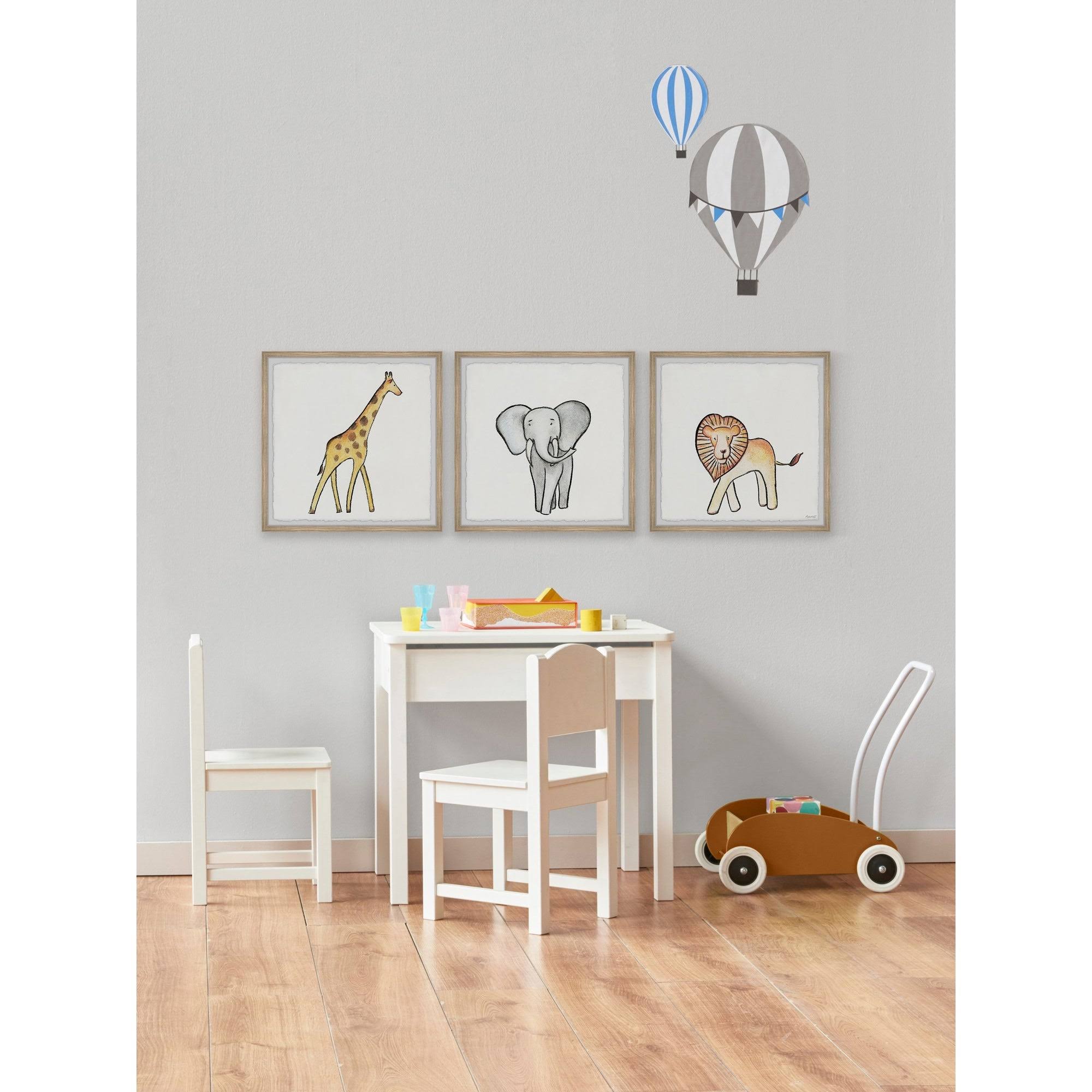 African Safari Animals Triptych, 32 inch x 96 inch N37171