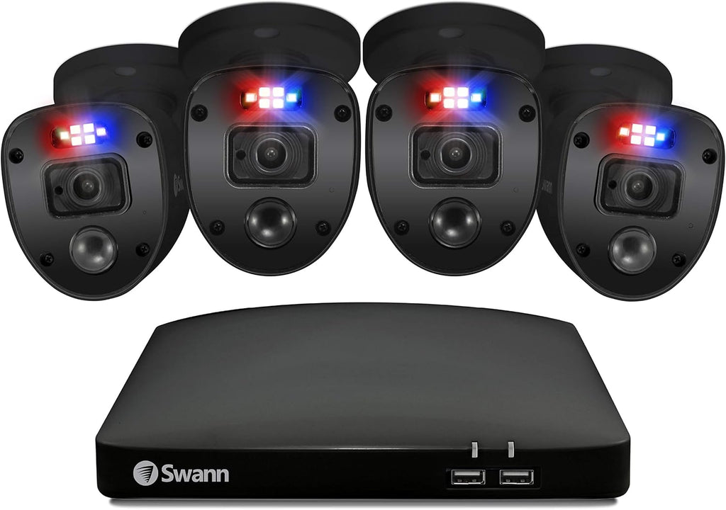 4 Channel 4 Cameras Wired 1080p Full HD CCTV Security Camera System X95624
