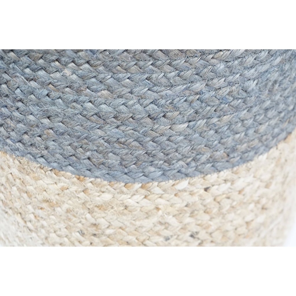 Grey Medium Jute Pouf G86898