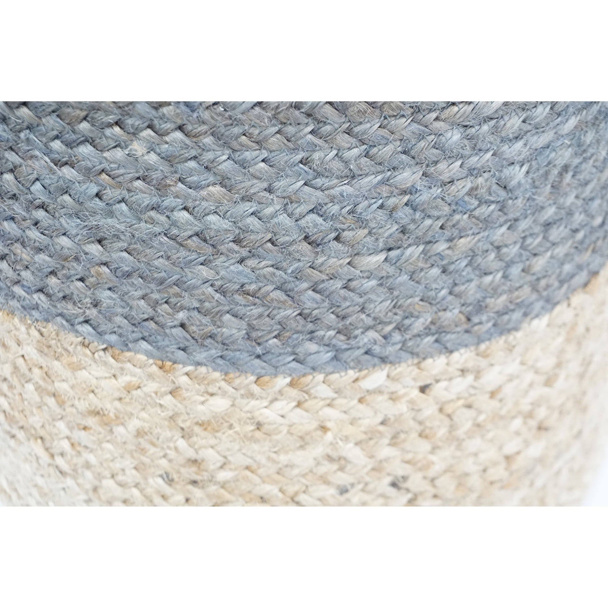 Grey Medium Jute Pouf G86898