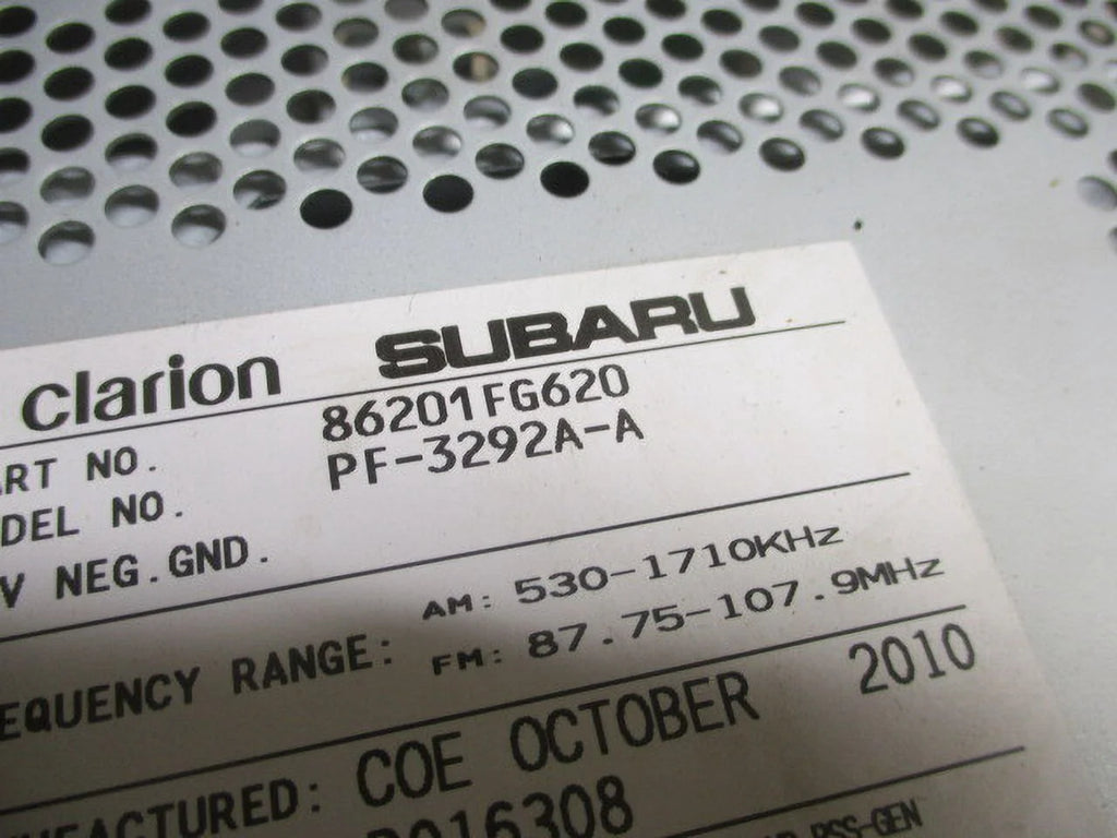 Pre-Owned Subaru Impreza CD MP3 WMA Satellite Player Radio C90689