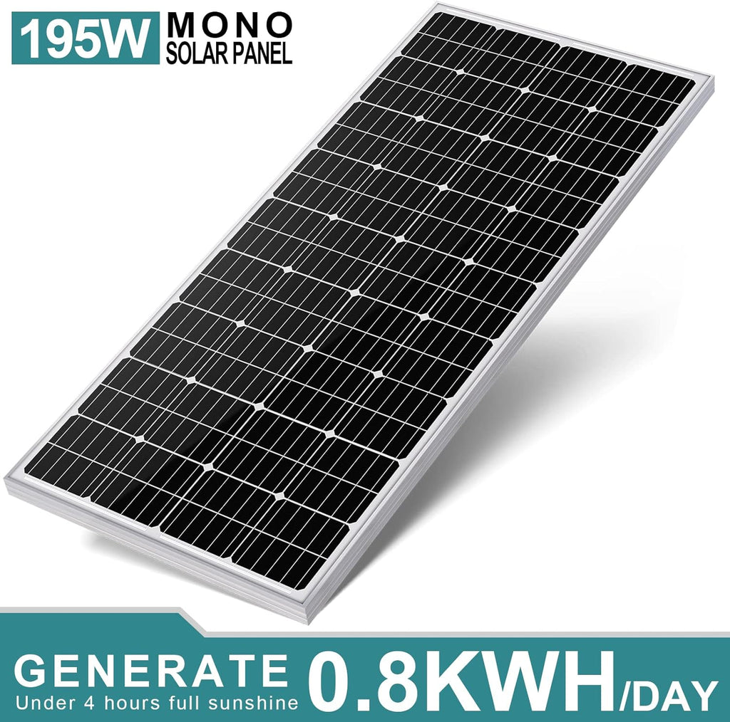 195 Watt 12 Volt Monocrystalline Solar Panel Module T696516