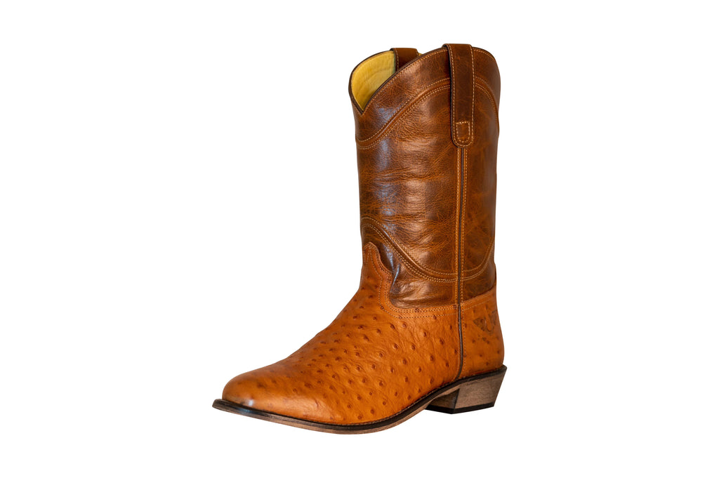 Tan Wide Round Toe Western Boot Y25668