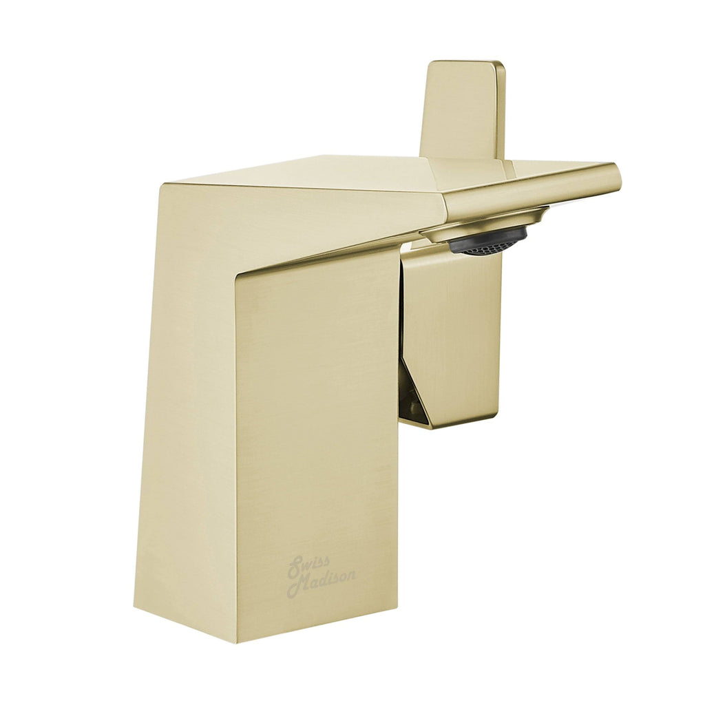 Brushed Nickel Single Hole Bathroom Faucet F198307