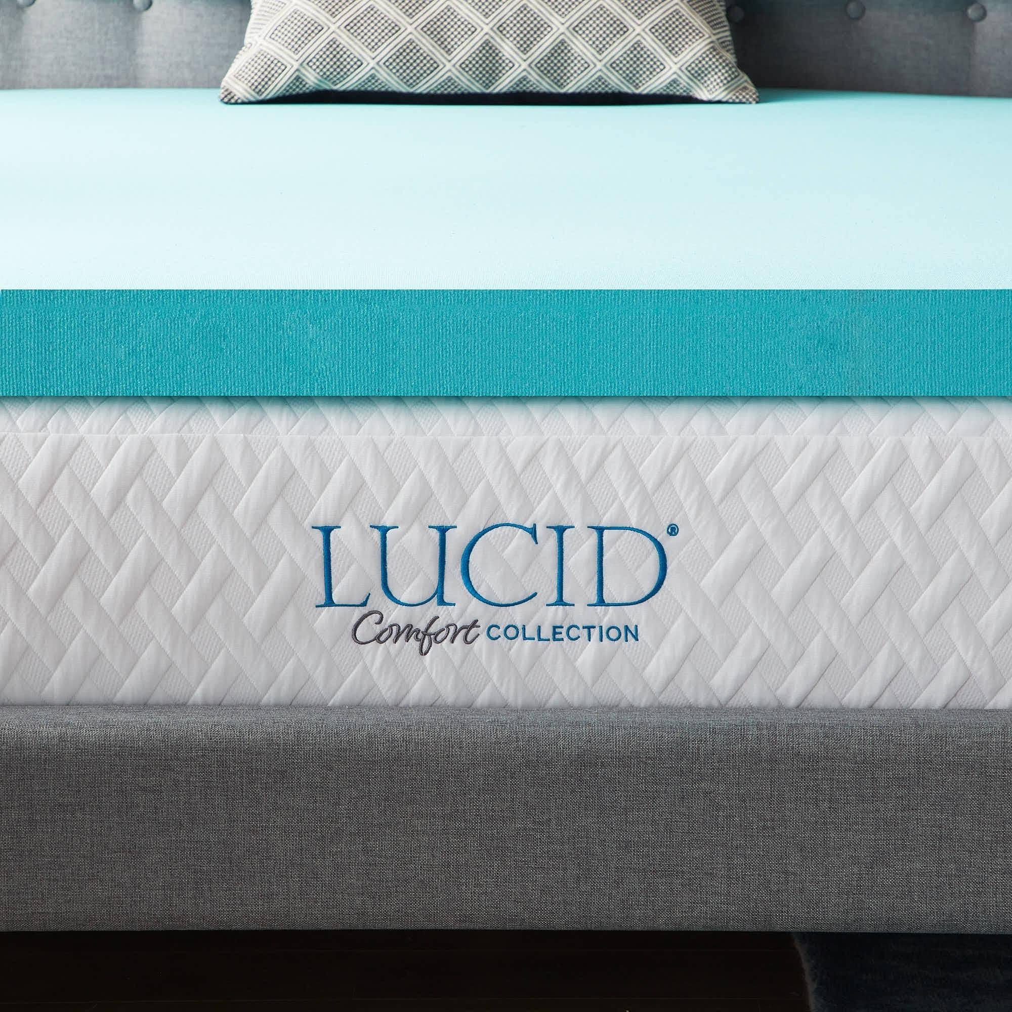 Twin Gel Memory Foam Topper with Cover F52279
