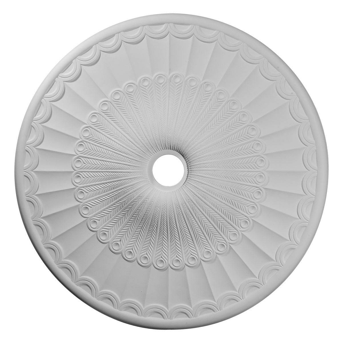 Hand-Painted Silver Ceiling Medallion O11345