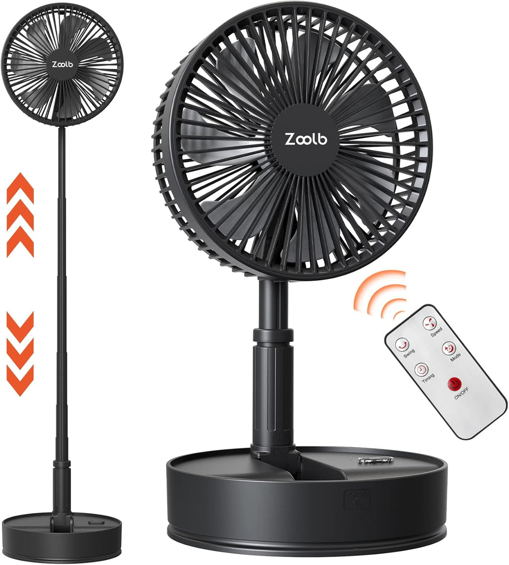 7200mAh Rechargeable Oscillating Fan with Remote Control K6822