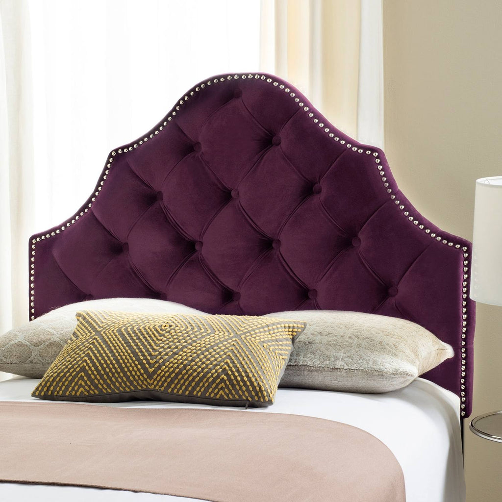 Purple Velvet Tufted Headboard M8142