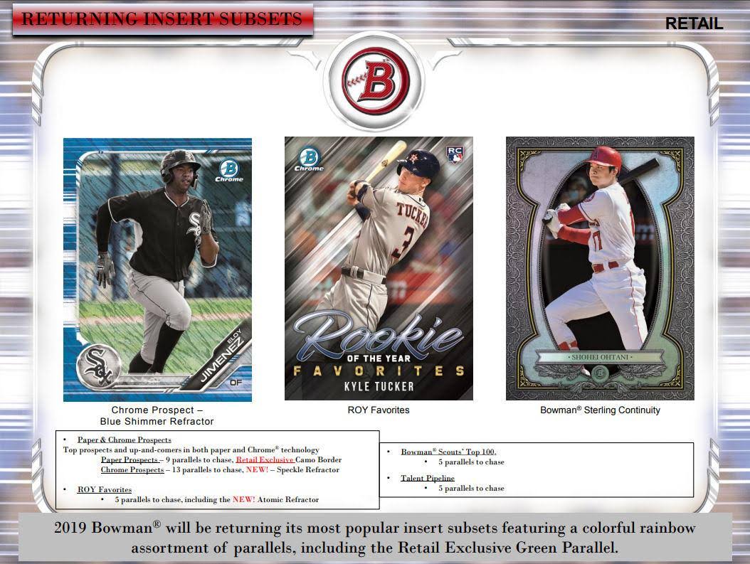 2019 Bowman Baseball 6ct Blaster Box R7687