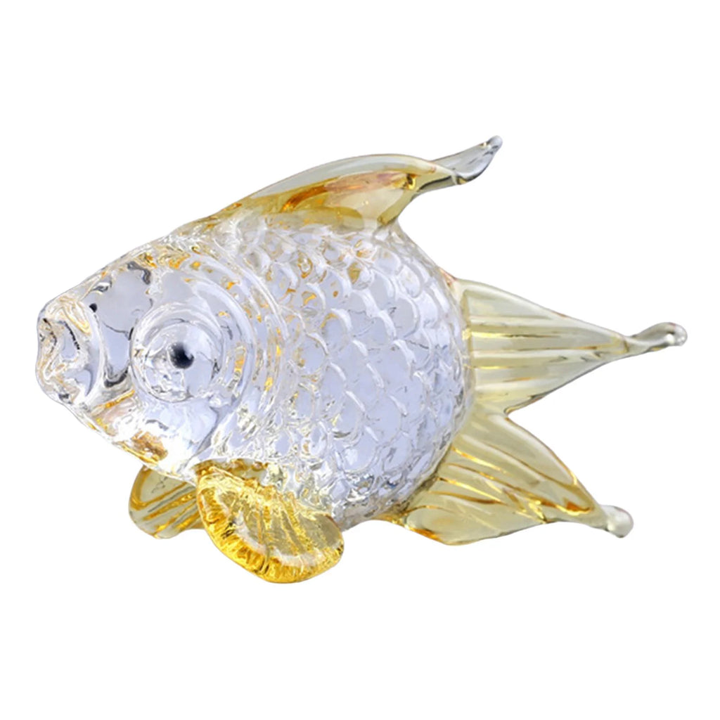 Hand Blown Glass Goldfish Figurine Ornament G864098
