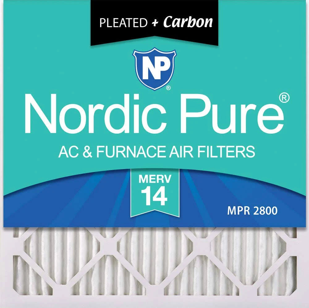 20x20x1 MERV 14 Pleated Carbon Air Filters 6 Pack G246081
