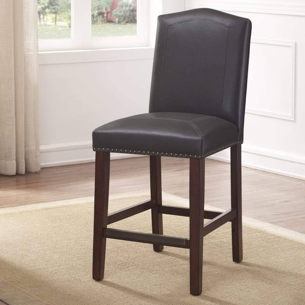 Brown Faux Leather Counter Stool S403160