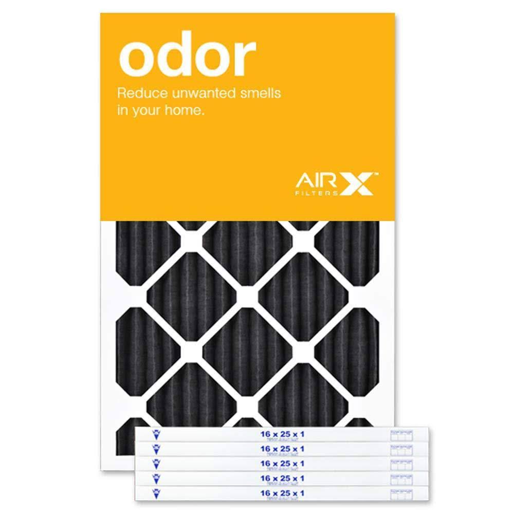 16x25x1 MERV 8 Carbon Pleated Air Filter Box of 6 V637933