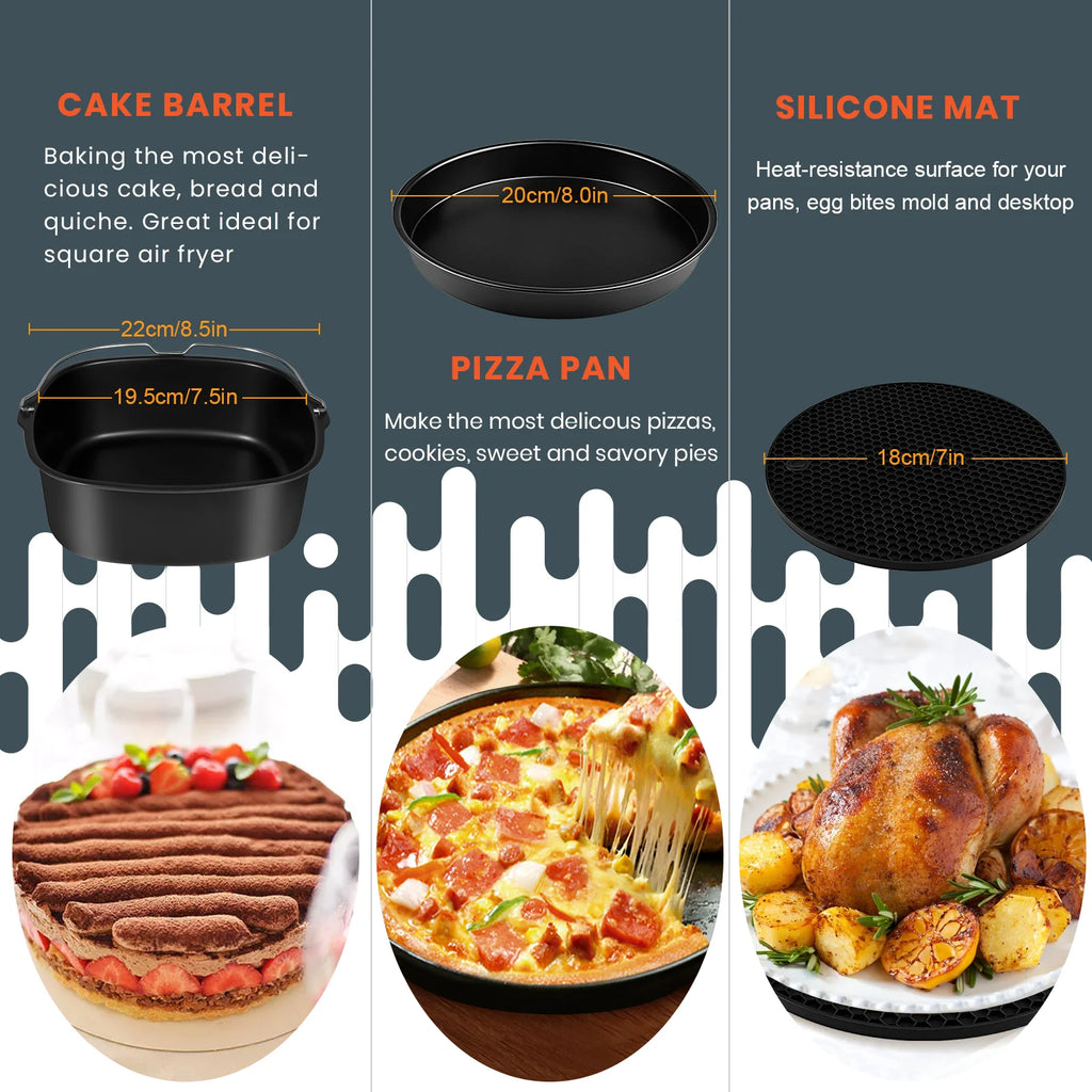 Black Air Fryer Accessories Set H2889