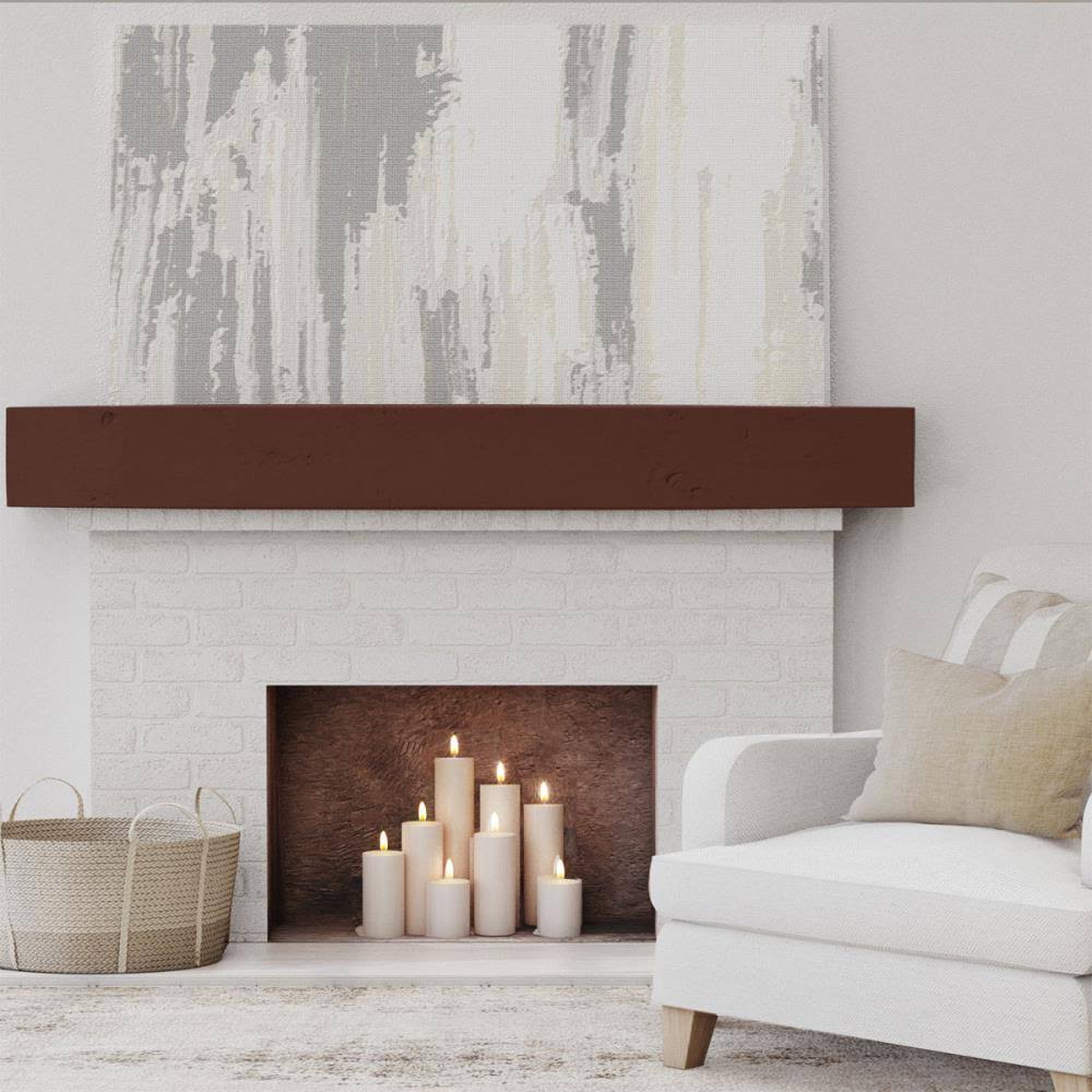 Natural Pecan Faux Wood Fireplace Mantel L266390