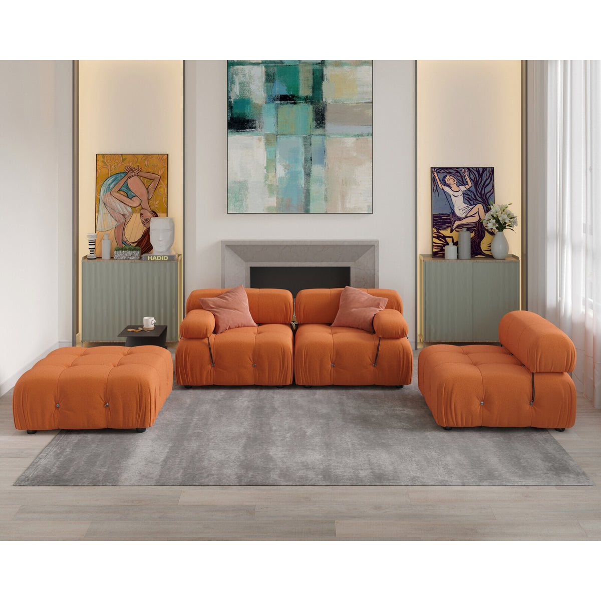 Beige Teddy Sectional Sofa K994177