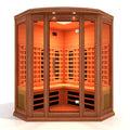 3-Person Corner FAR Infrared Sauna (Canadian Red Cedar) K155