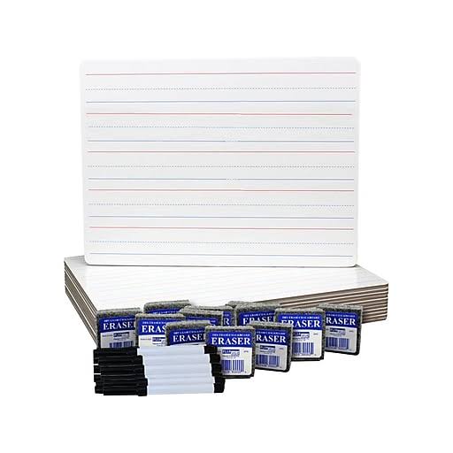 Two Sided Magnetic Dry Erase Boards with Erasers and Pen I91450