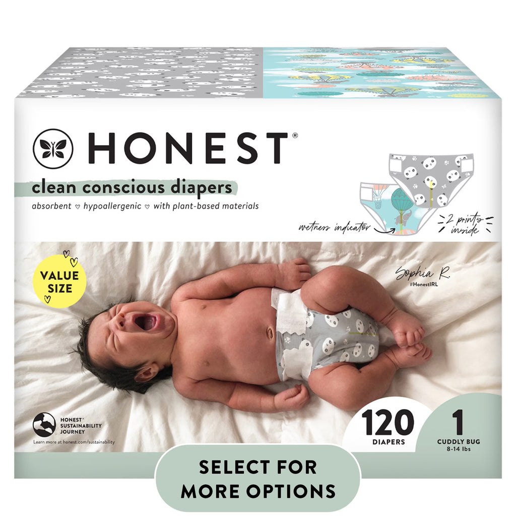Disposable Baby Diapers, Size 1, 120 Count V31986