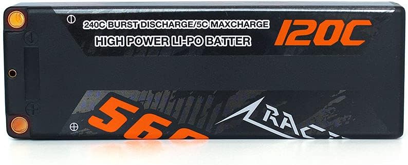 2S 5600MAH 120C 7.4V Lipo Battery with Deans Plug, Pack of 2 L58668