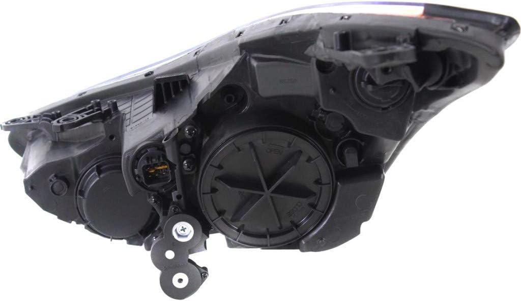 Headlight Assembly Passenger Side with Bulbs Black Housing K589