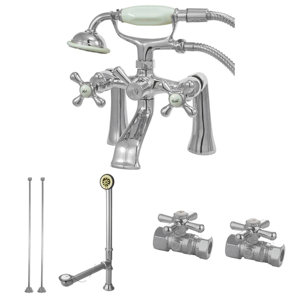 Vintage Satin Nickel Clawfoot Tub Faucet Package E755707