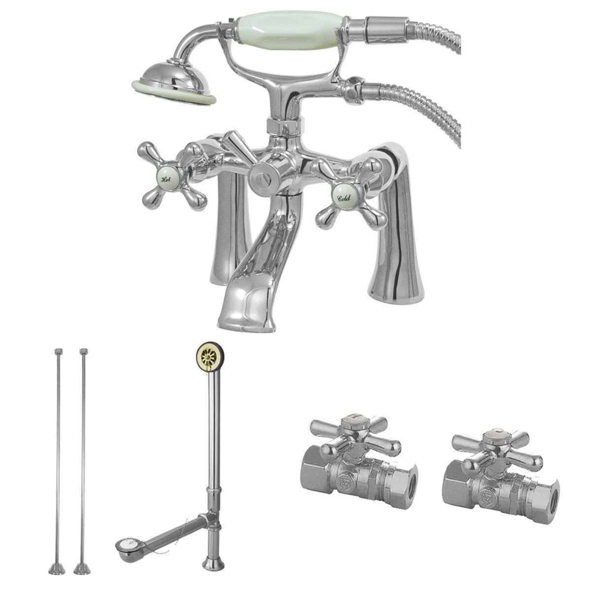 Vintage Satin Nickel Clawfoot Tub Faucet Package E755707