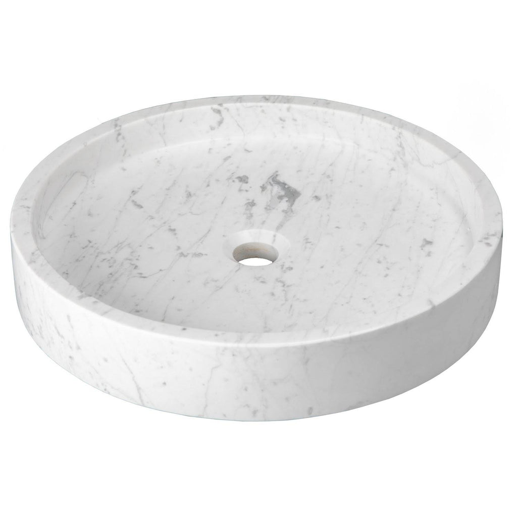Round Infinity Pool Sink Carrara Marble J40314
