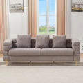 Oversized 85 Inch 3 Seater White Bouclé Sofa W7042