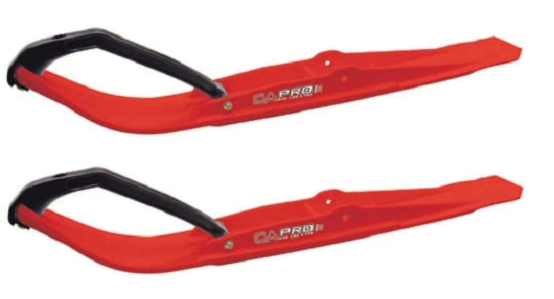 Red Razor Snowmobile Skis with 6" Round Bars Complete Kit M965