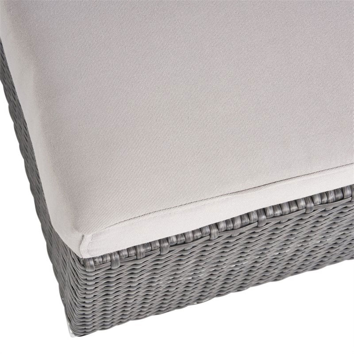 Grey Wicker Sectional with Aluminum Frame K18683