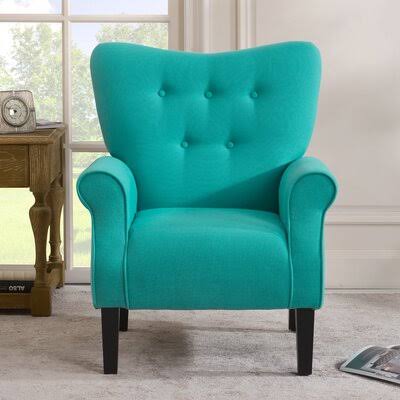 Teal Tufted Polyester Armchair U50510
