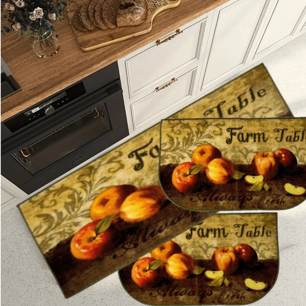 Multicolor 3PC Kitchen Rug Set O8323