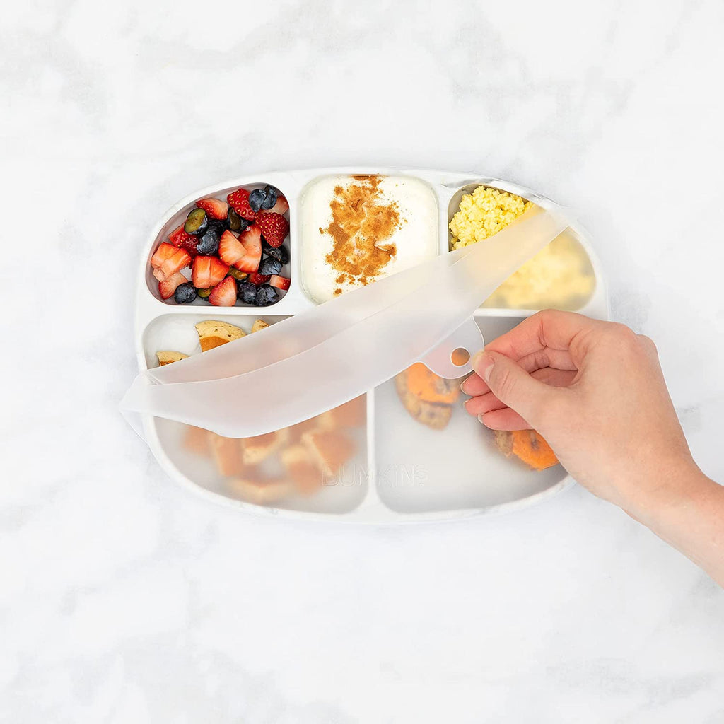 Silicone Grip 5-Section Plate with Lid T688