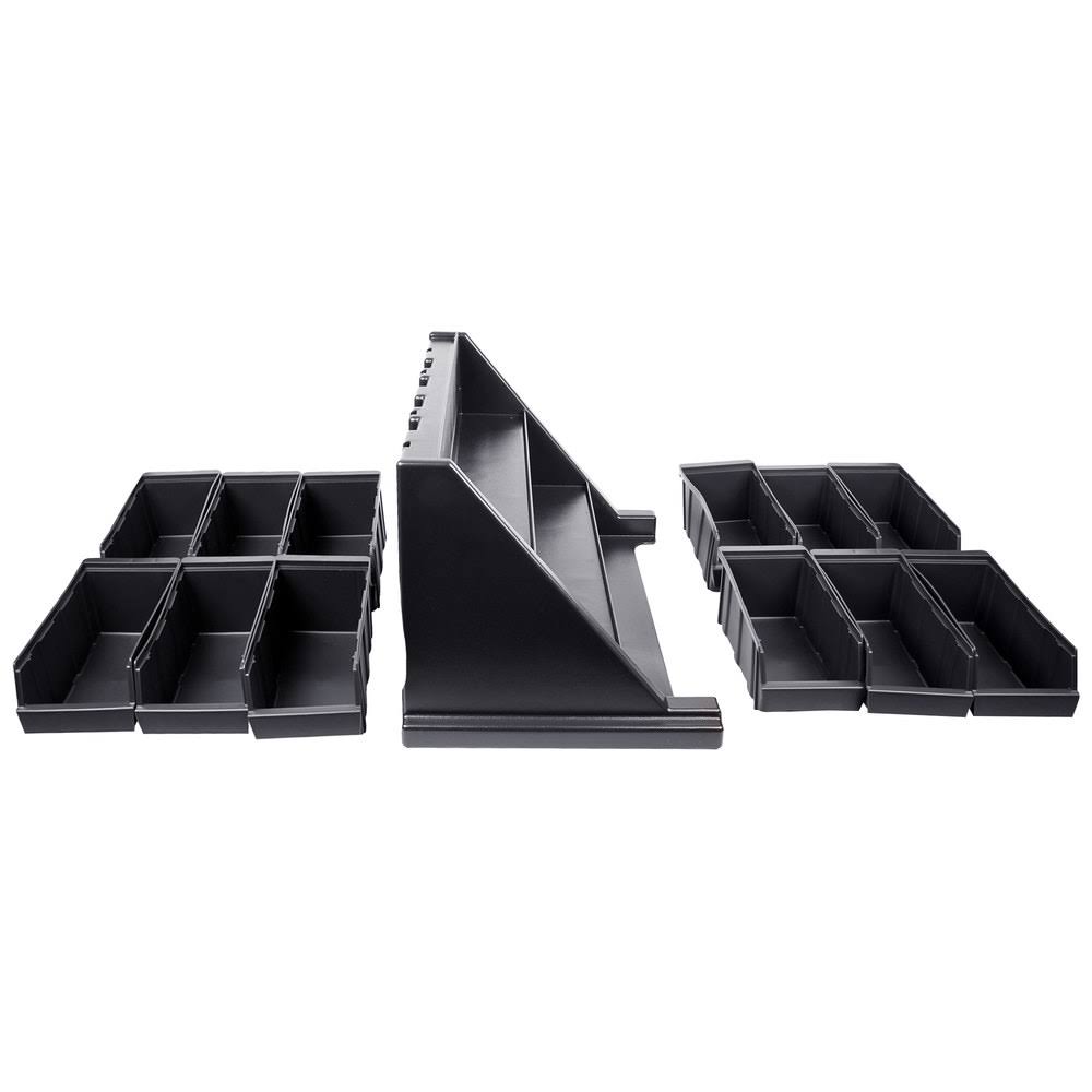 Black 12 Bins Organizer Rack H188