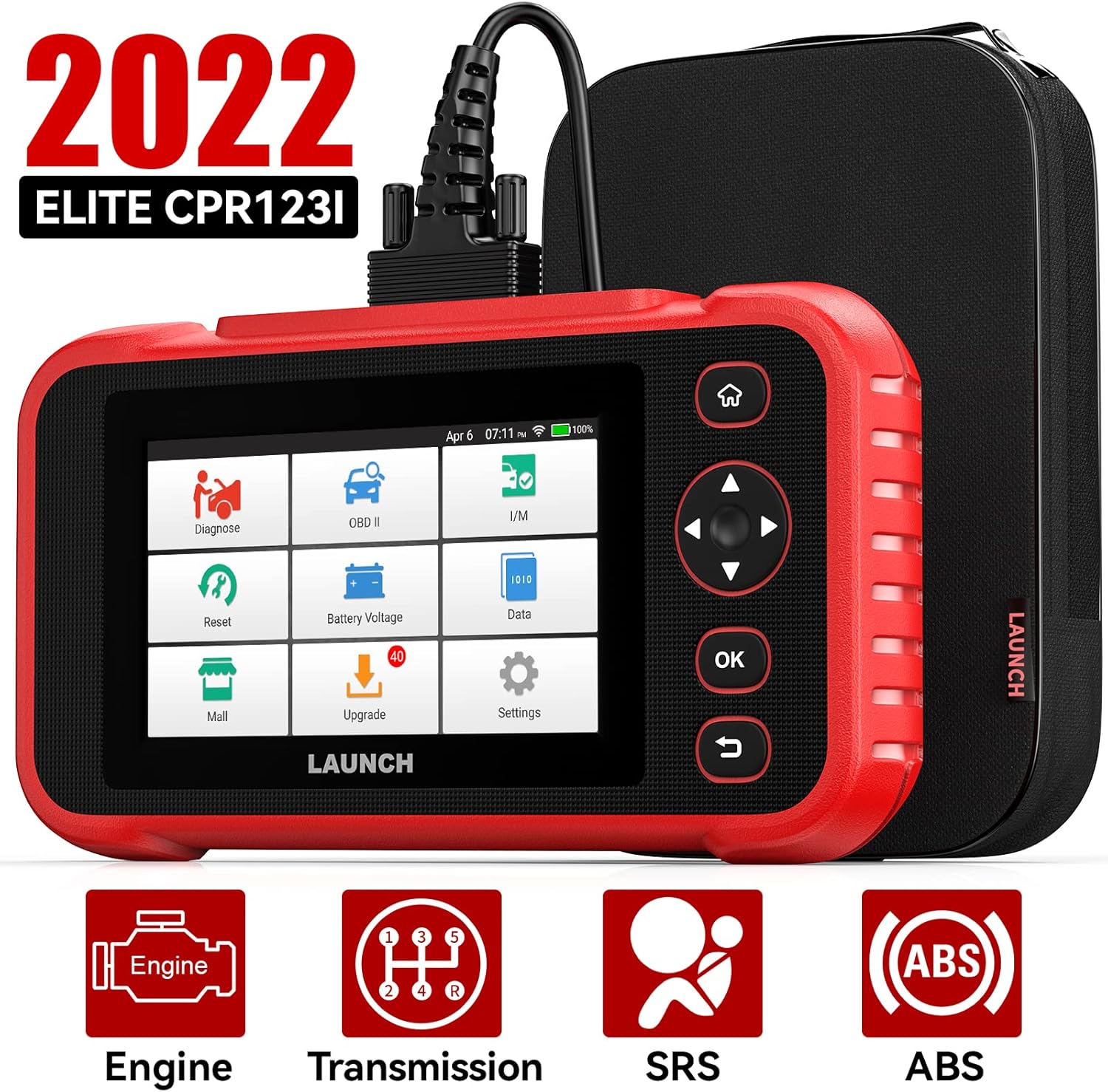 OBD2 Scanner Car Diagnostic Tool with 5" Touchscreen K834003