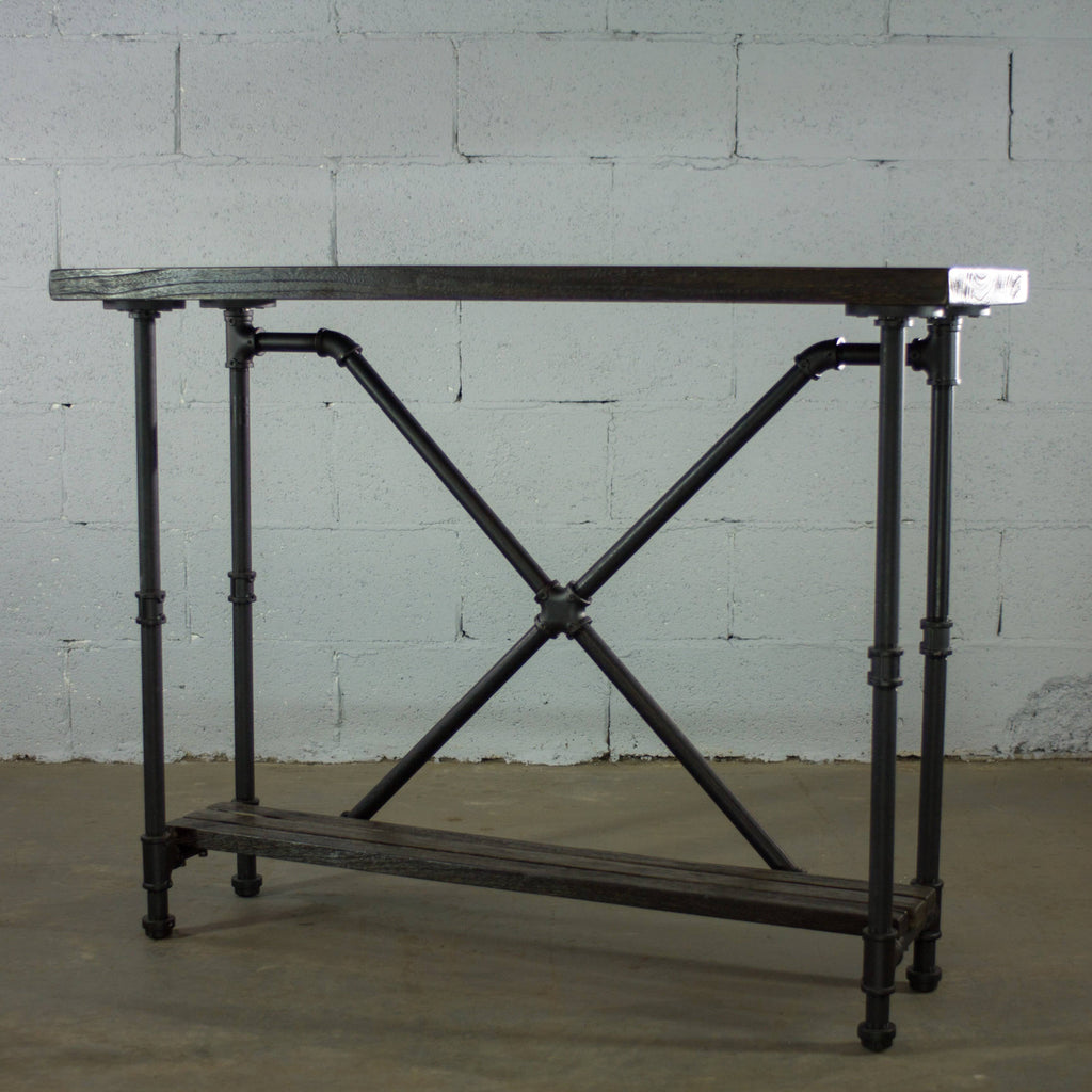 Bronze Industrial Console Table O4223