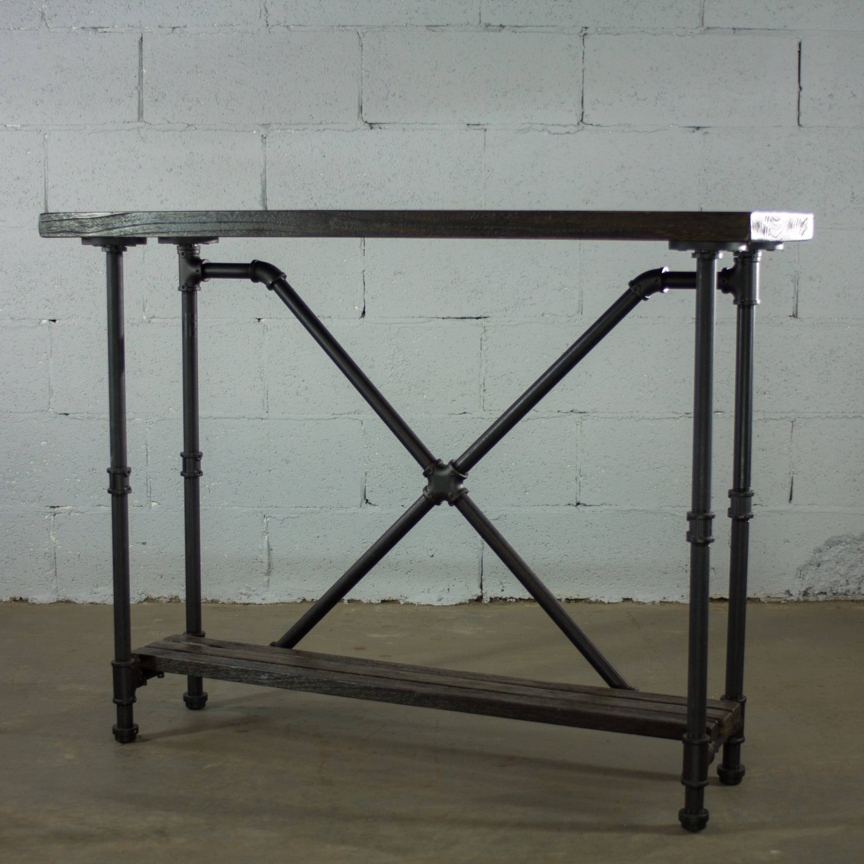 Bronze Industrial Console Table O4223