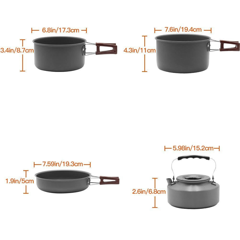 13 Piece Camping Cookware Mess Kit G800400
