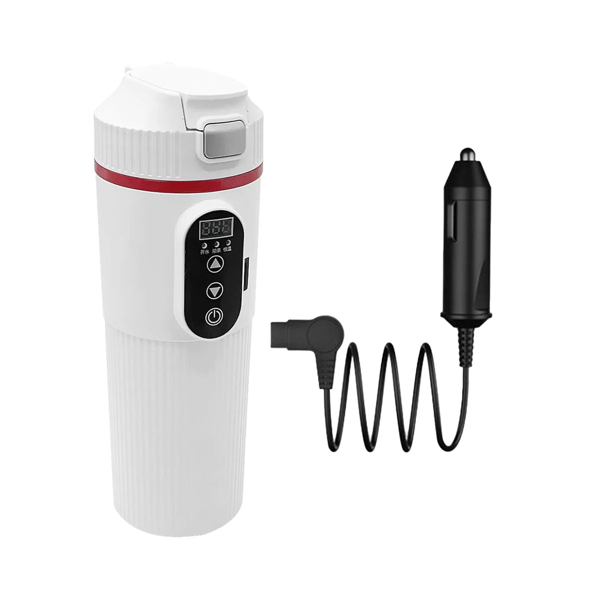 12V 24V Car Electric Water Kettle Tea Coffee Kettle DC Powered Fast Heating 22x7cm Water Boiler Heater Portable U323300
