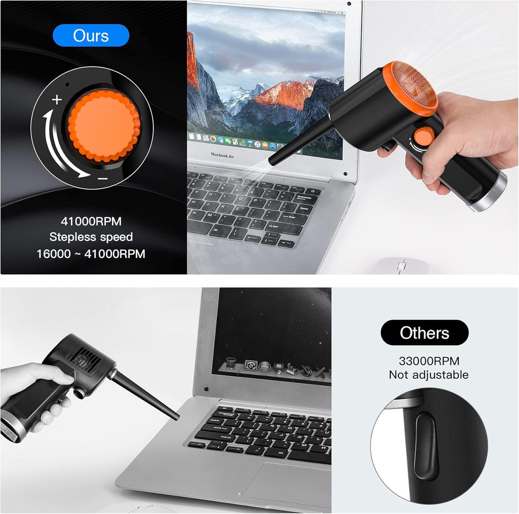 Cordless Electric Air Duster for Computer Electronics Cleaning G180882