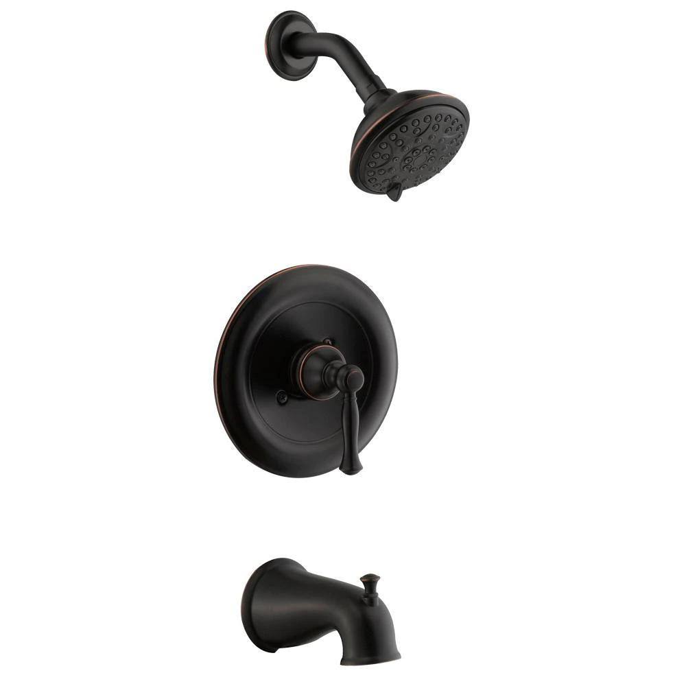 Bronze Single-Handle 3-Spray Tub and Shower Faucet H250092