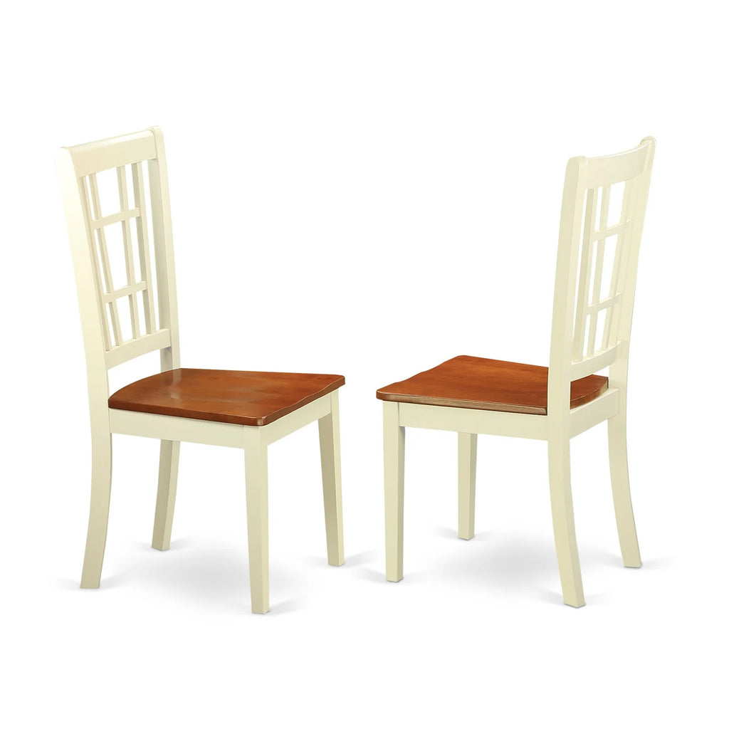 5-piece Wood Dining Table and Chairs in Cherry S5637