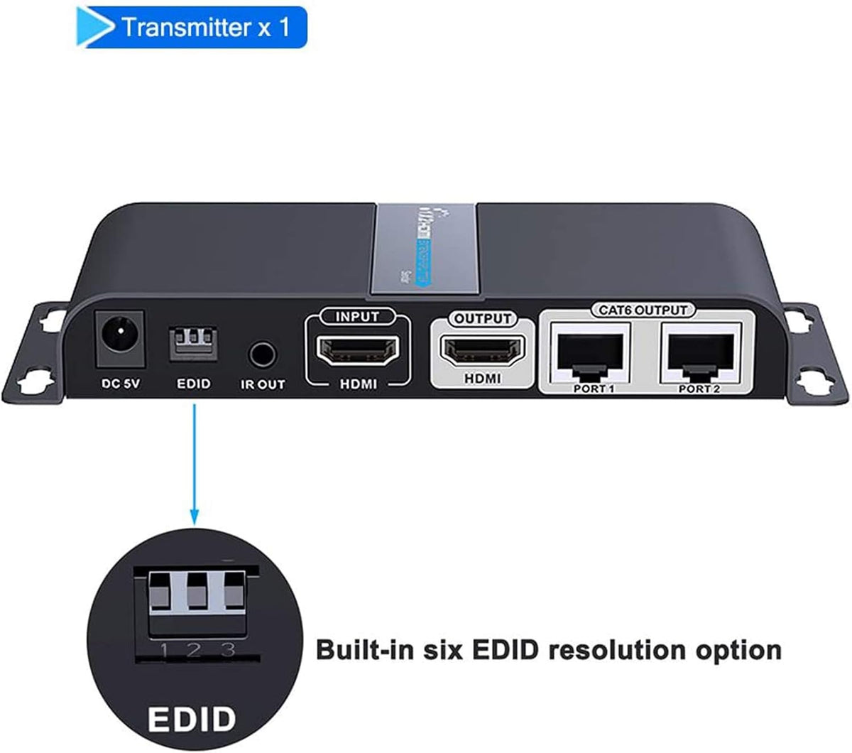 HDMI Extender 1x2 Splitter over CAT6 Cable with Loop-Out Q89207
