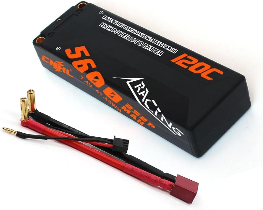 2S 5600MAH 120C 7.4V Lipo Battery with Deans Plug, Pack of 2 L58668