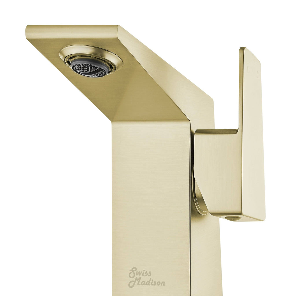 Brushed Nickel Single Hole Bathroom Faucet F198307
