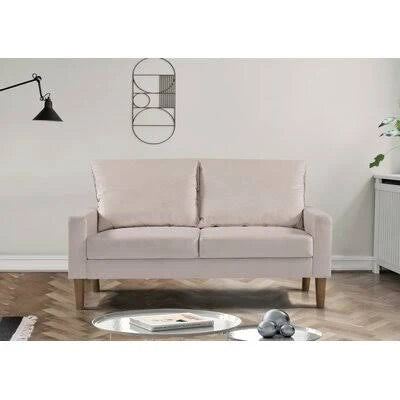 Ivory Velvet Velvet Loveseat Y401