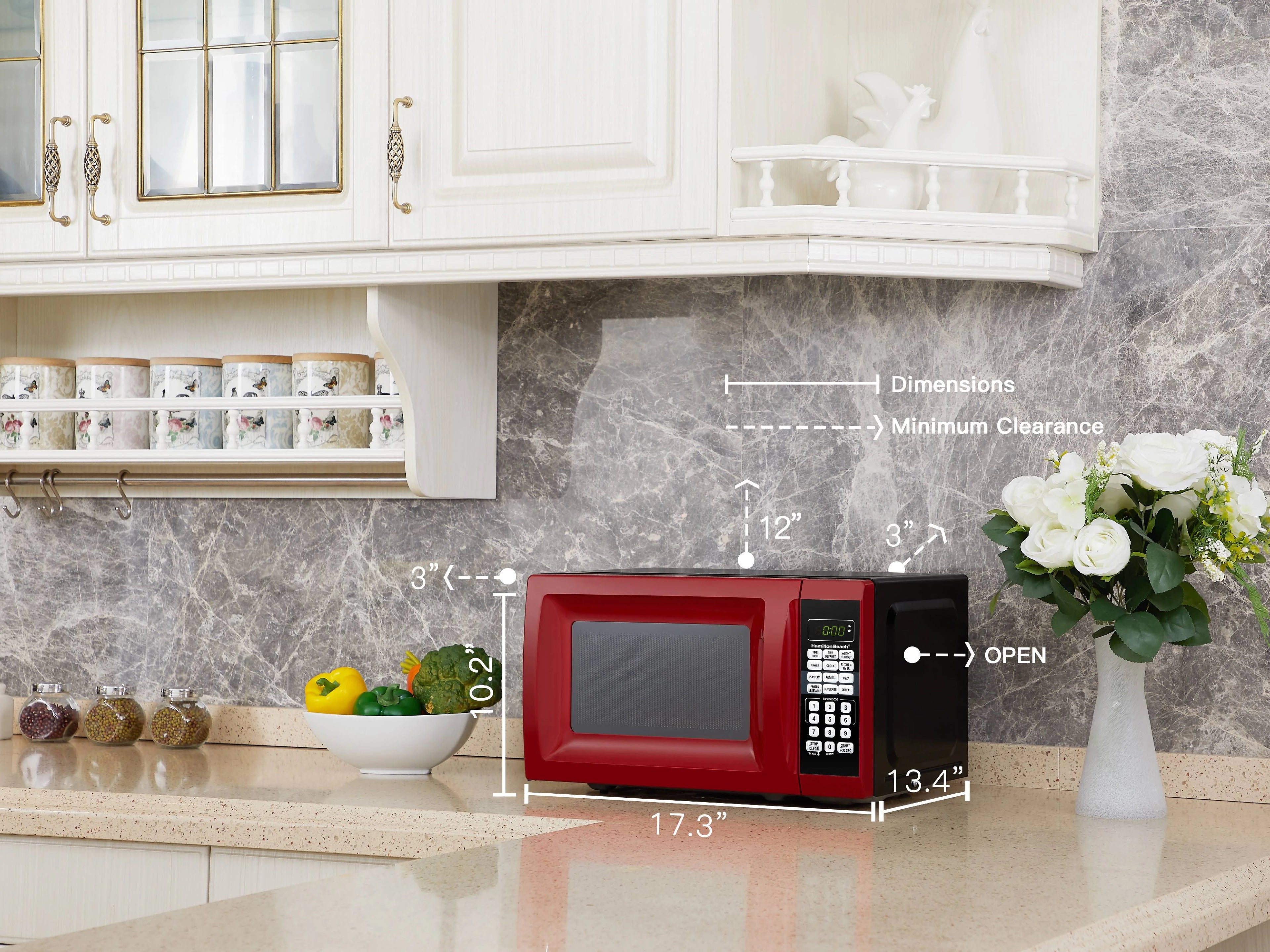 Red Microwave Oven V638